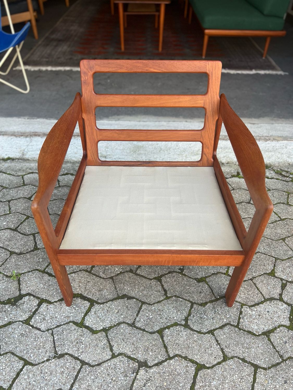 Sessel Illum Wikkelso Niels Eilersen Danish Teak 1von3 Mid Century Vintage