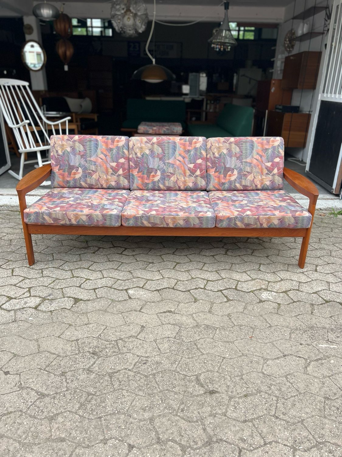 Sofa Couch Komfort Danish Teak Mid Century Vintage
