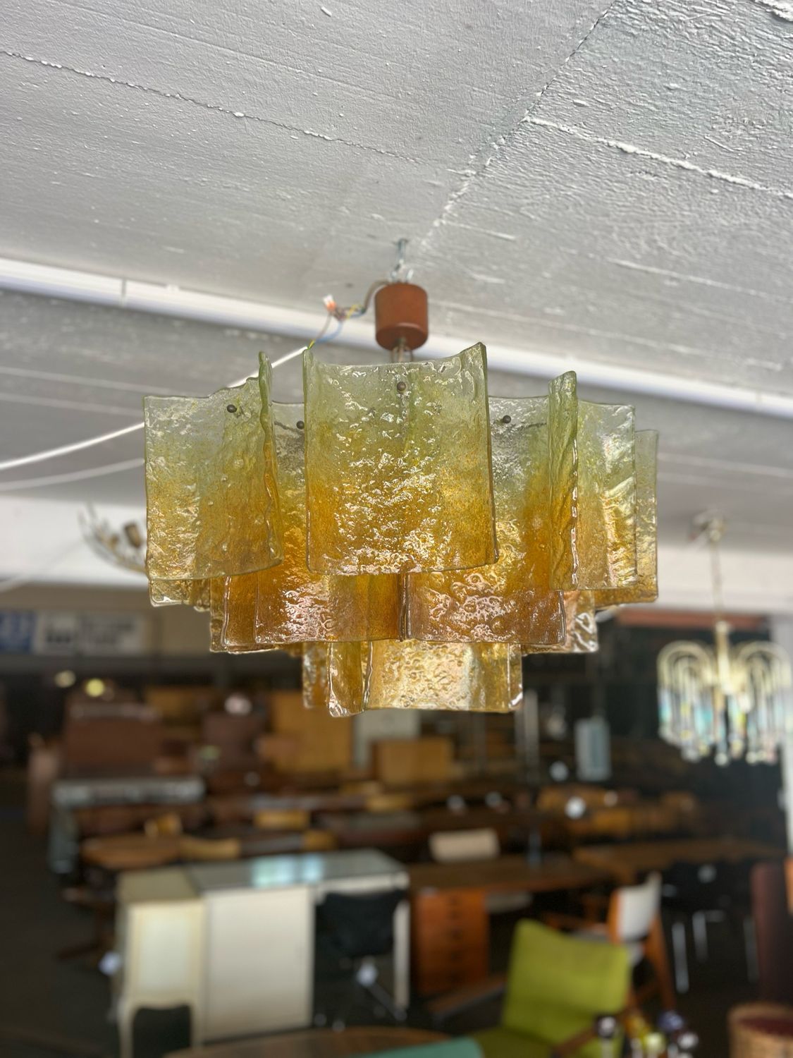 Deckenlampe Deckenleuchte Murano Mid Century Vintage