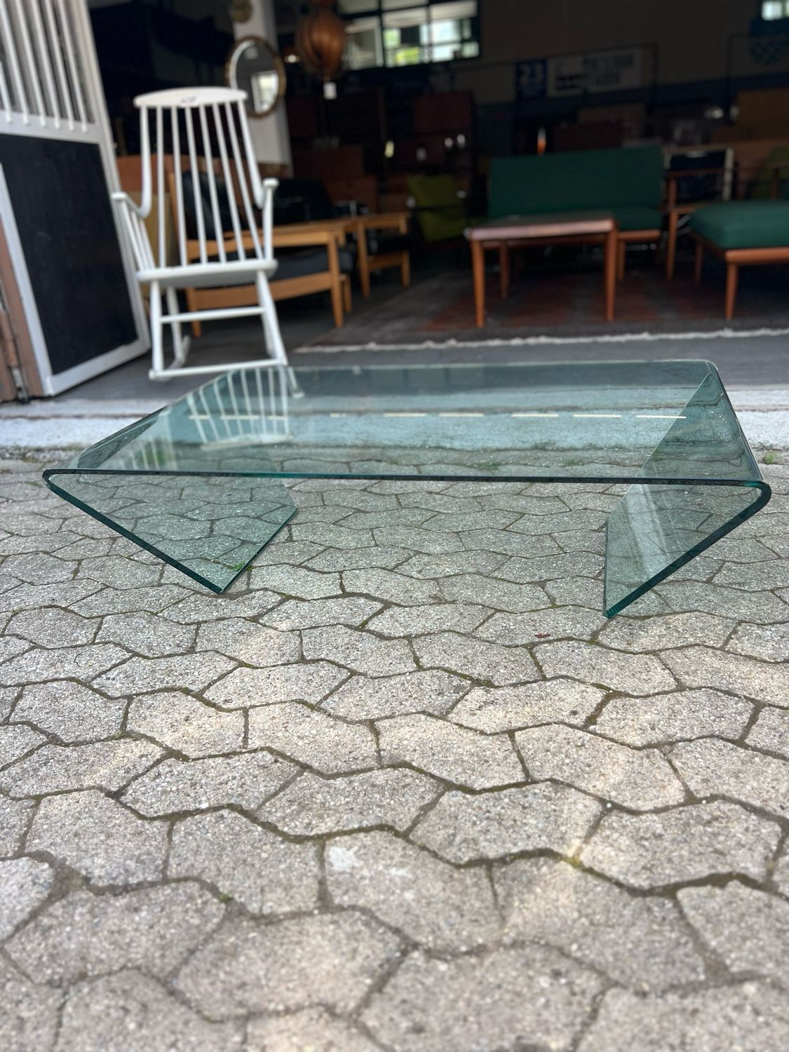 Glastisch Tisch Couchtisch Vintage