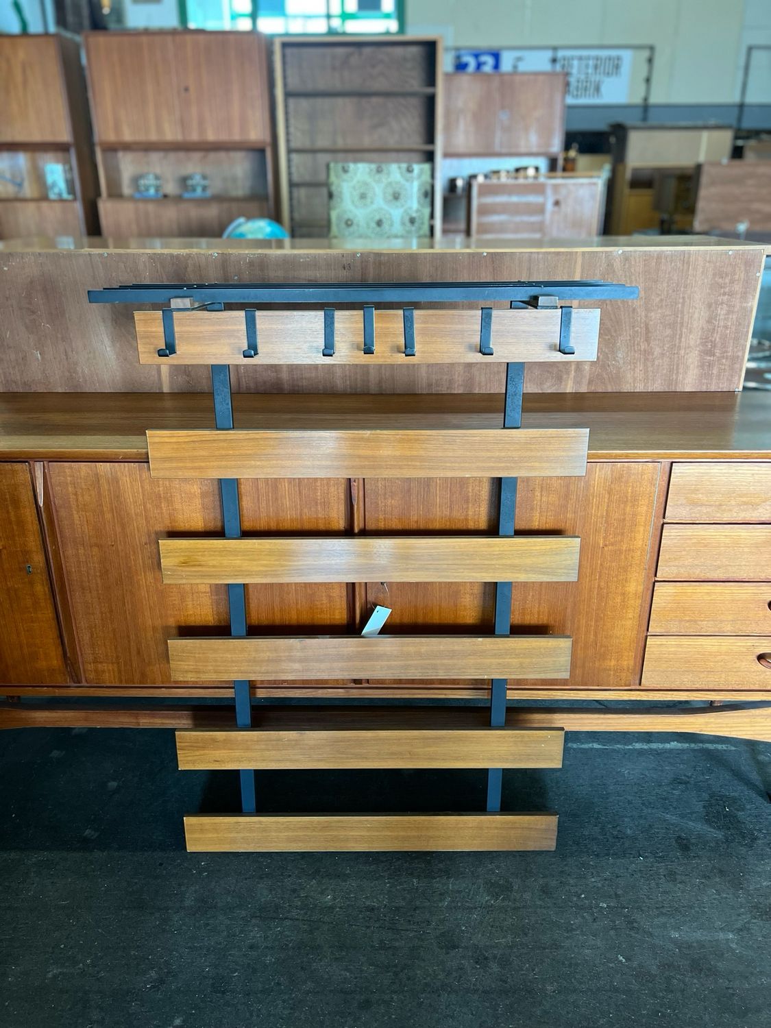 Garderobe Wandgarderobe Mid Century Vintage