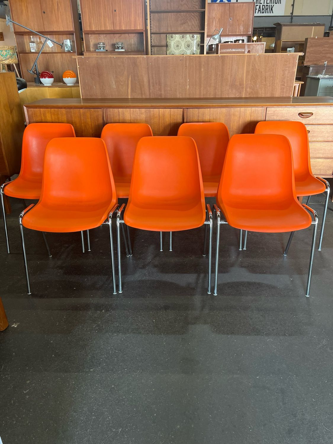 Stuhl Stühle Stapelstuhl Helmut Starke Vintage 1von7