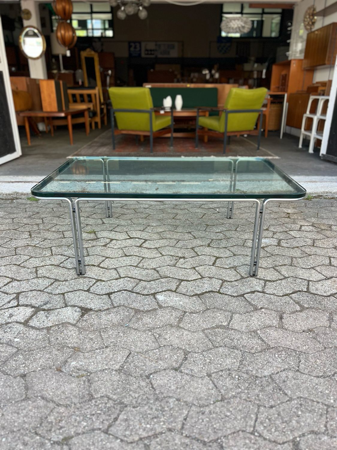 Couchtisch Glastisch Coffee Table Kill International Brüning Vintage