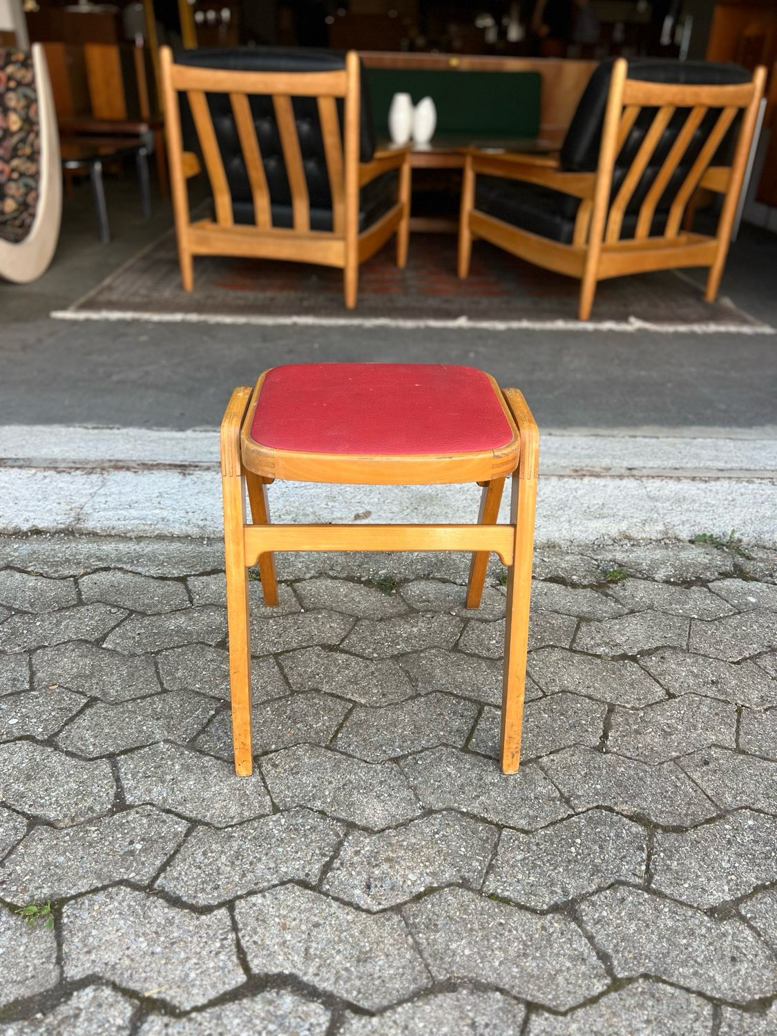 Hocker Tischchen Mid Century Vintage