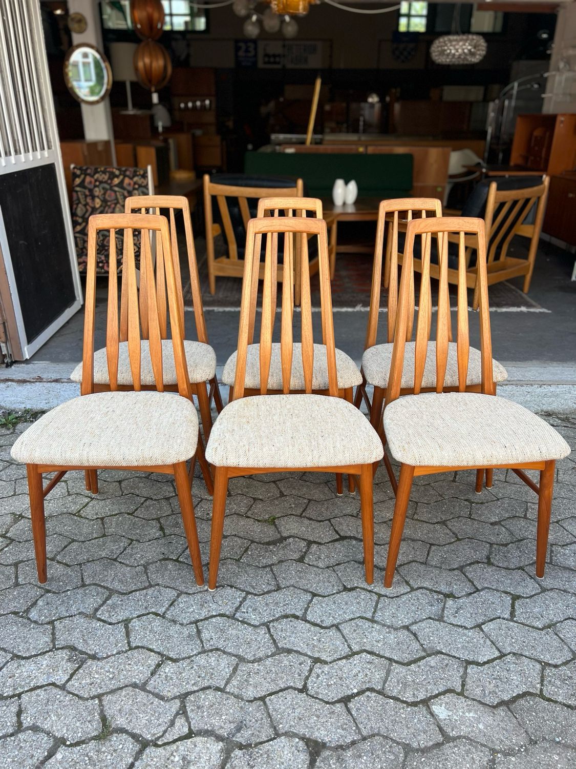 Stuhl Stühle Niels Kofoed Danish Teak Mid Century Vintage 1von6