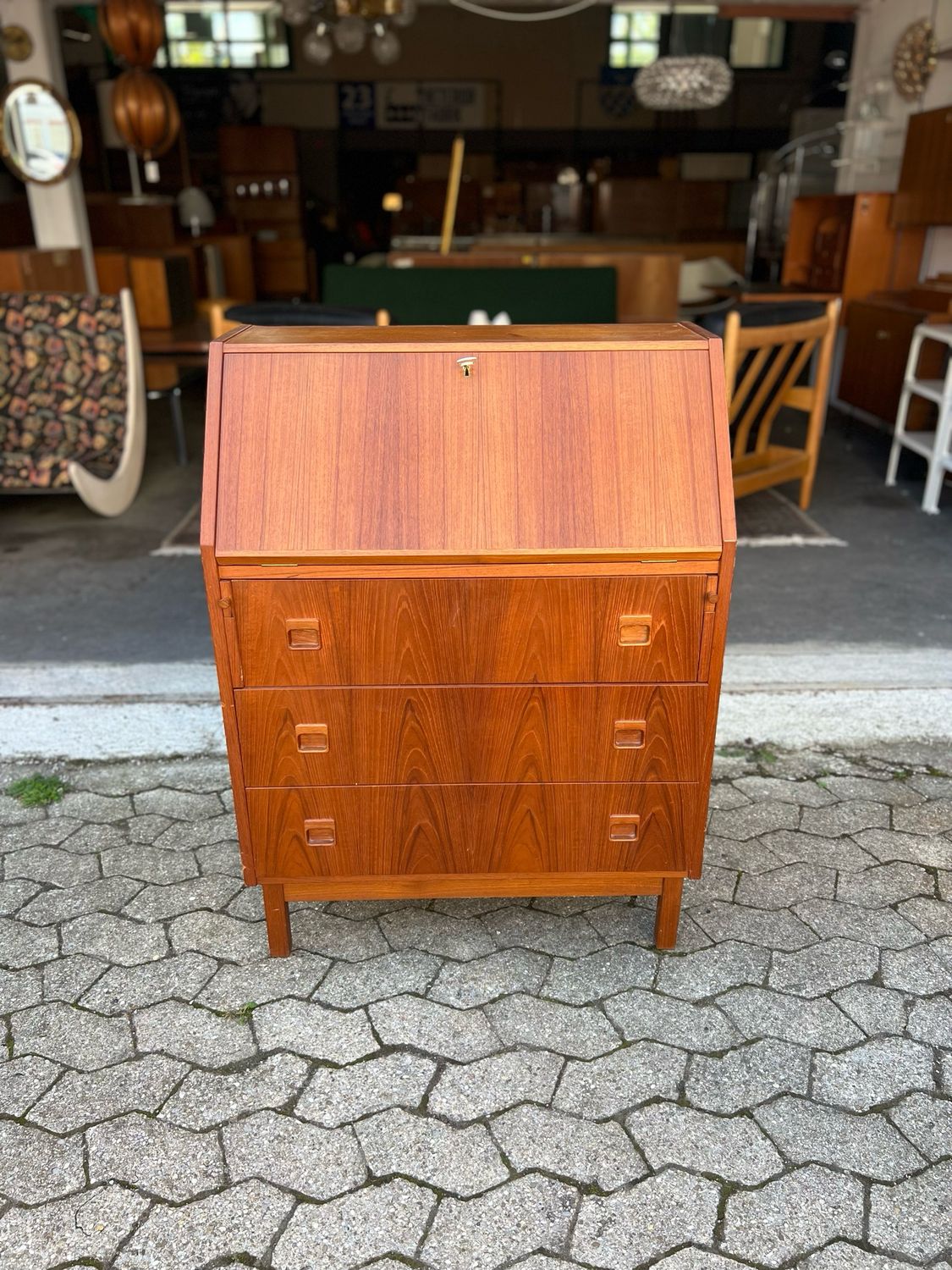 Sekretär Schreibtisch Danish Teak Mid Century Vintage