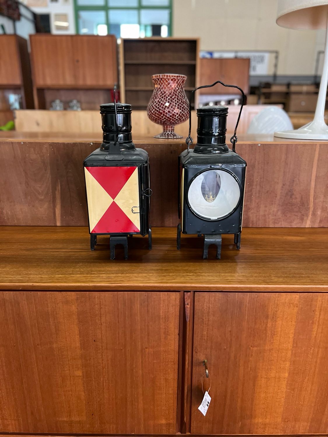 Eisenbahnleuchte Zuglaterne Eisenbahnlampe 1von2