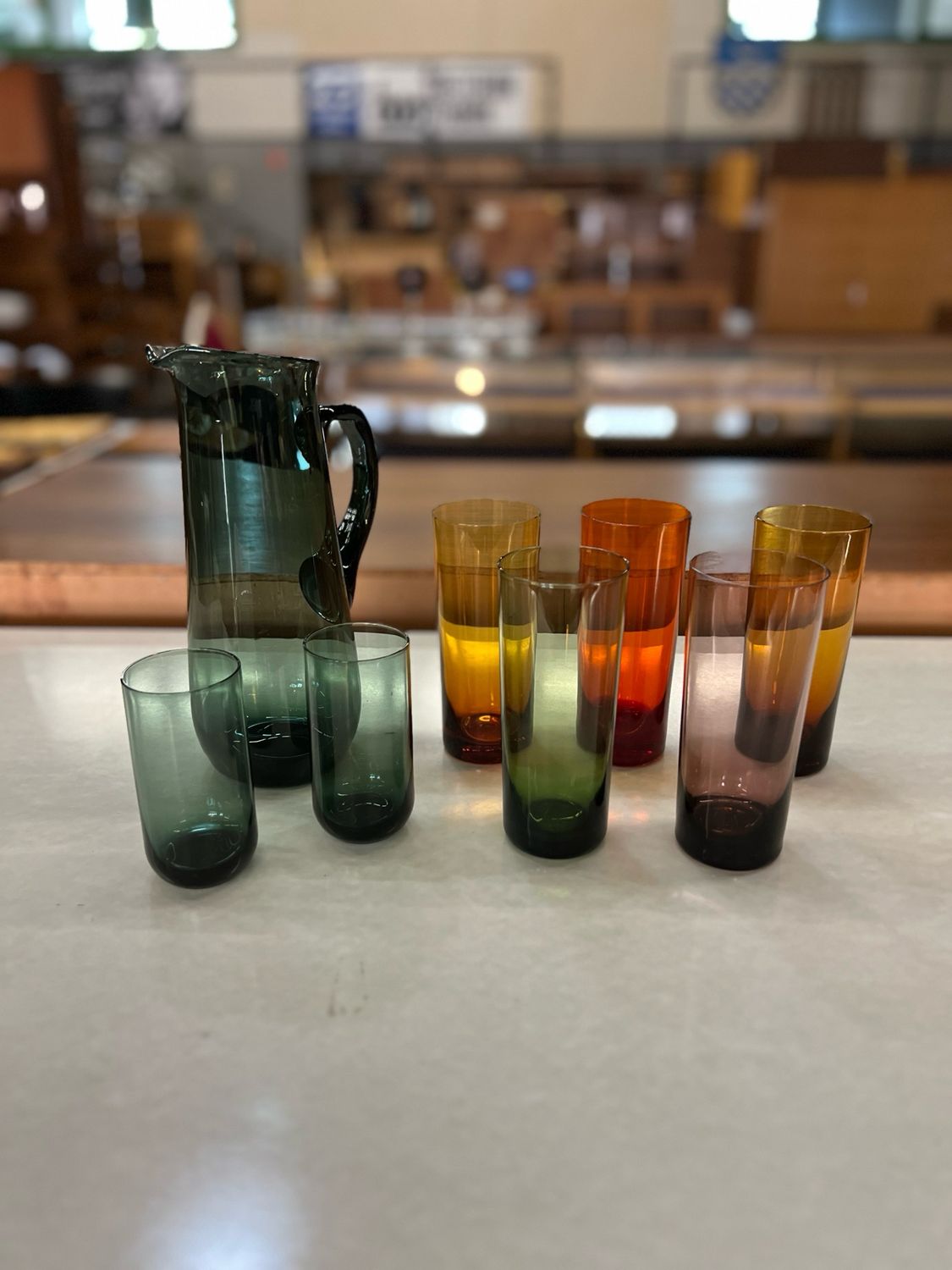 Gläser Set Glas Karaffe Vintage