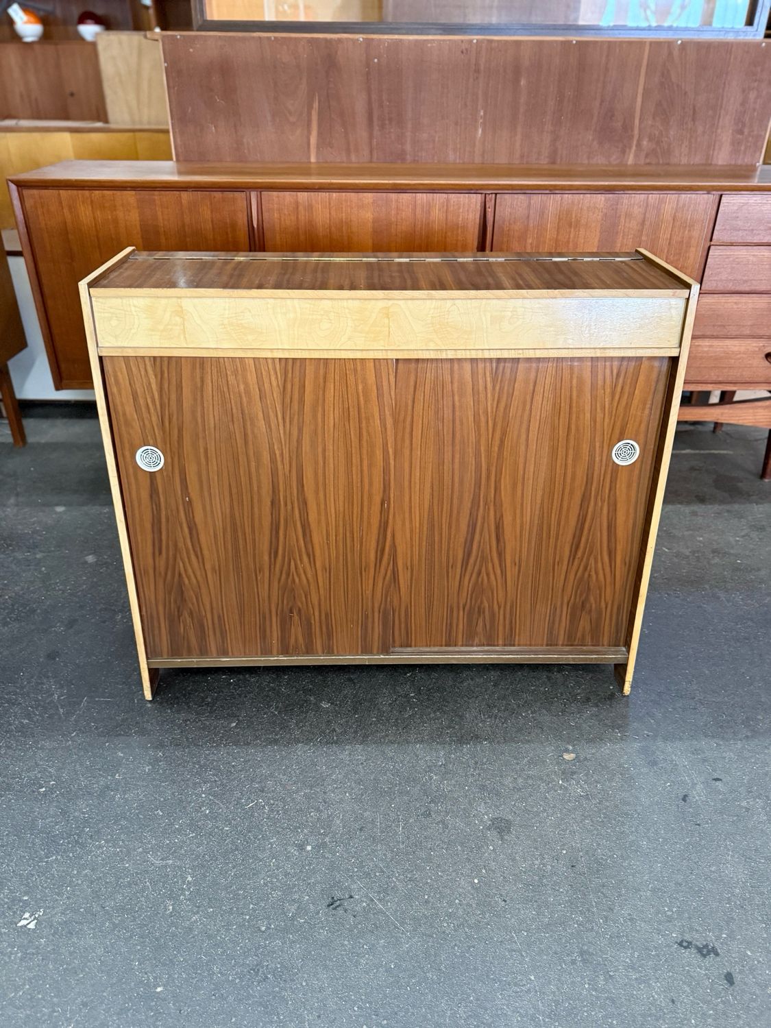Schuhschrank Kommode Regal Mid Century Vintage