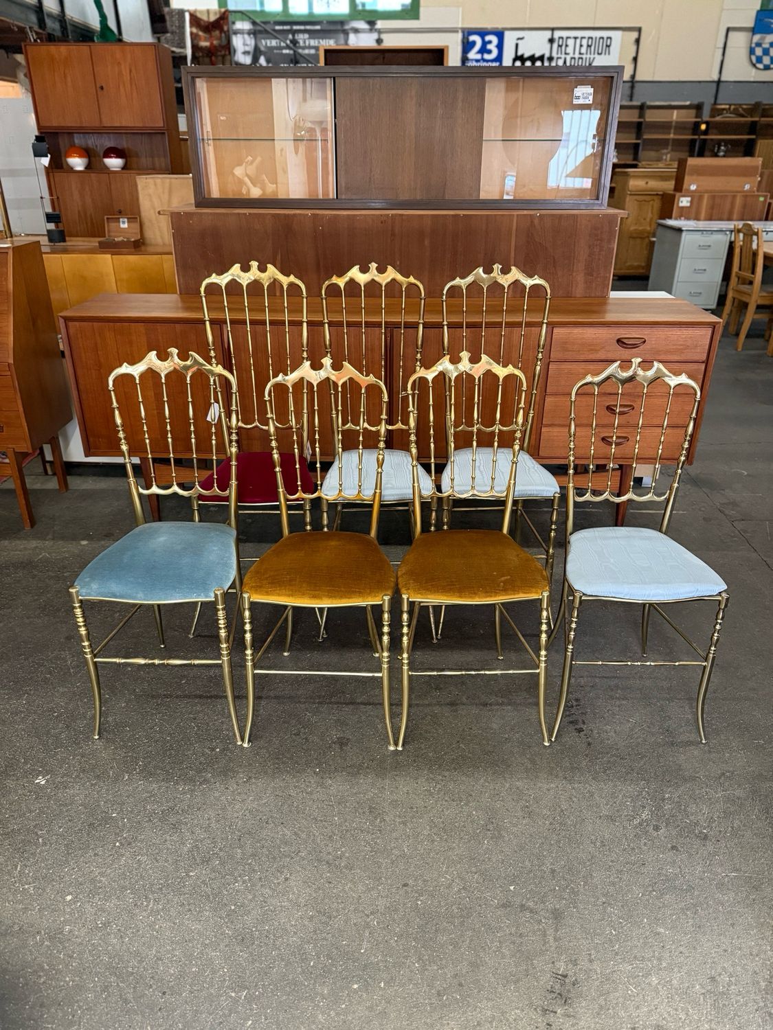 Stuhl Stühle Chiavari Messing 1von7
