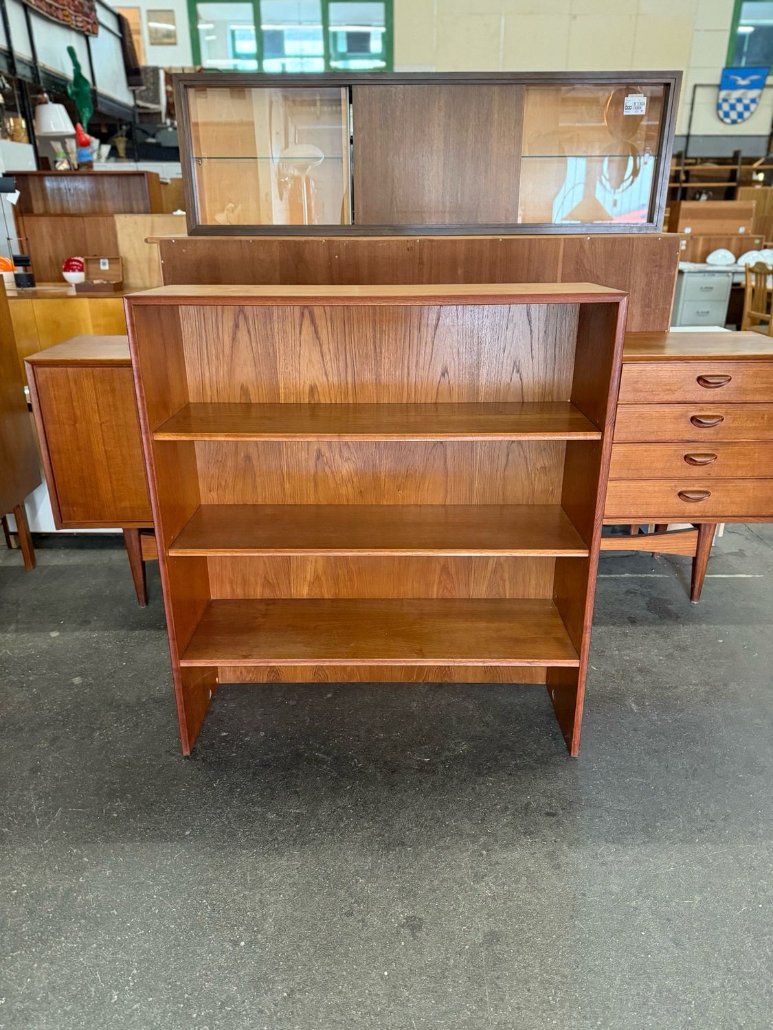 Regal Bücherregal Schrank Teak Mid Century Vintage