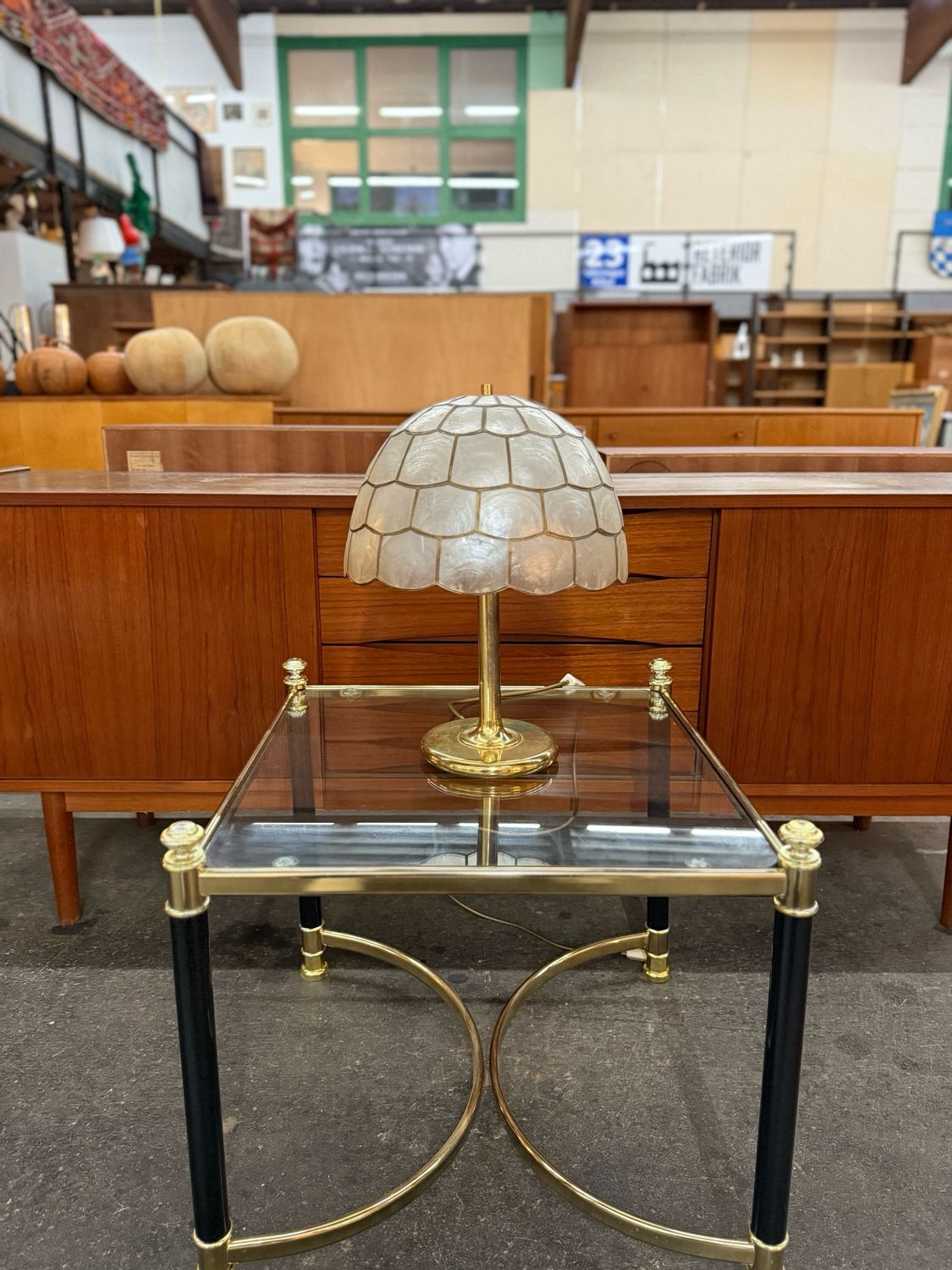 Tischlampe Tischleuchte Perlmutt Capiz Muschel