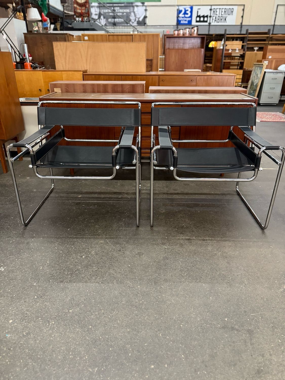 Sessel Armlehnstuhl 1von2 Stil Wassily Chair Attr Marcel Breuer Vintage
