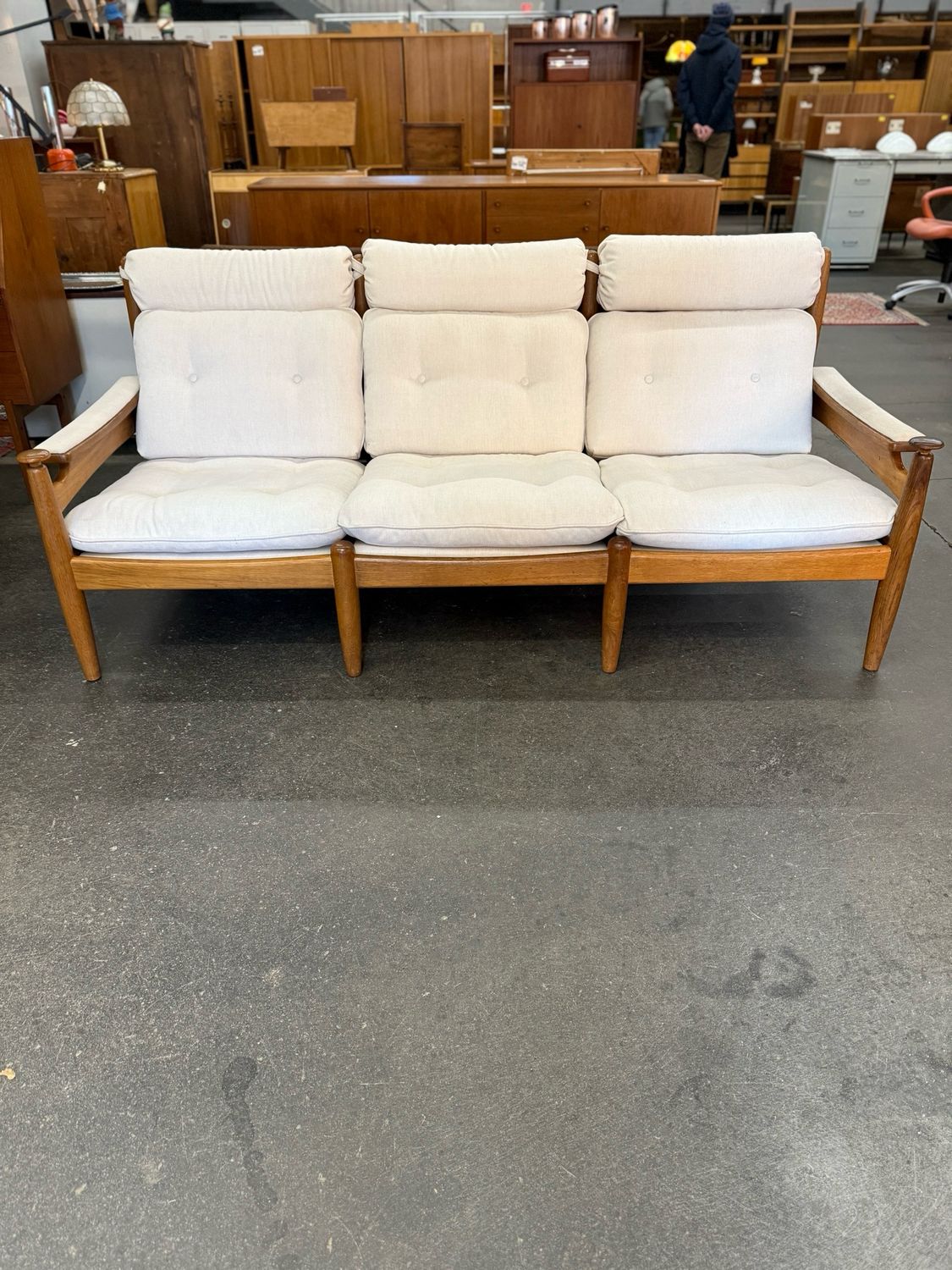 Sofa Couch Danish Oak Eric Merthen Ire Møbler Mid Century Vintage