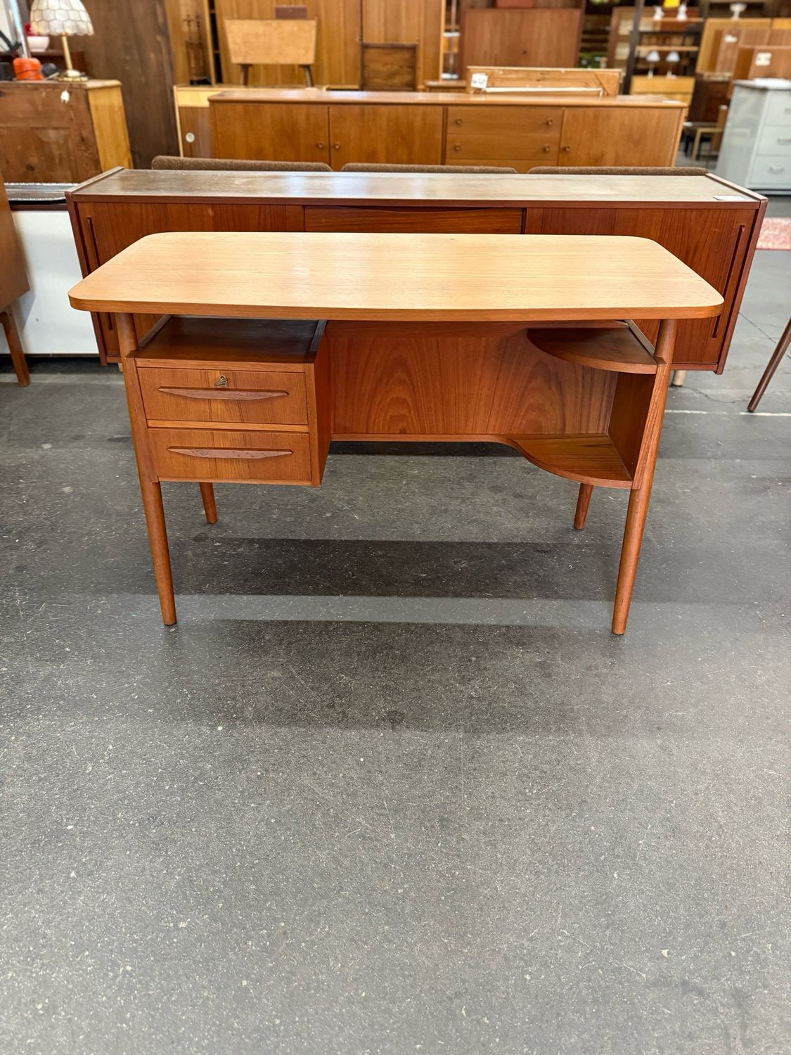 Schreibtisch Danish Teak Gunnar Nielsen Tibergaard Mid Century Vintage