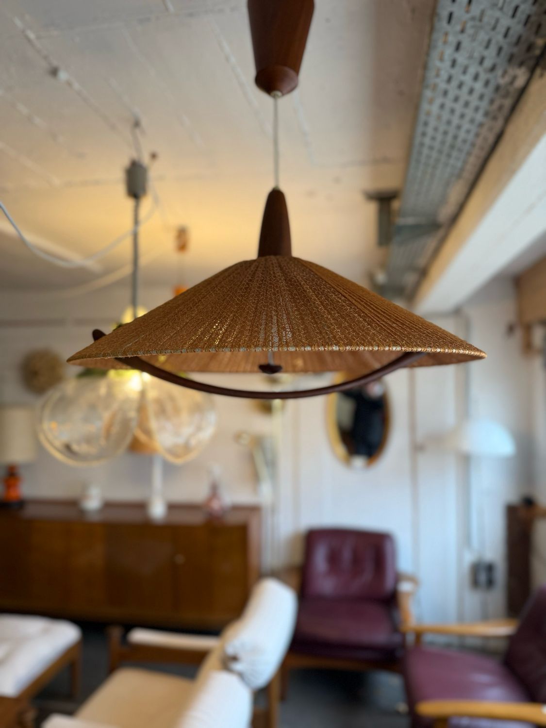 Temde Deckenleuchte Hängelampe Mid Century Vintage