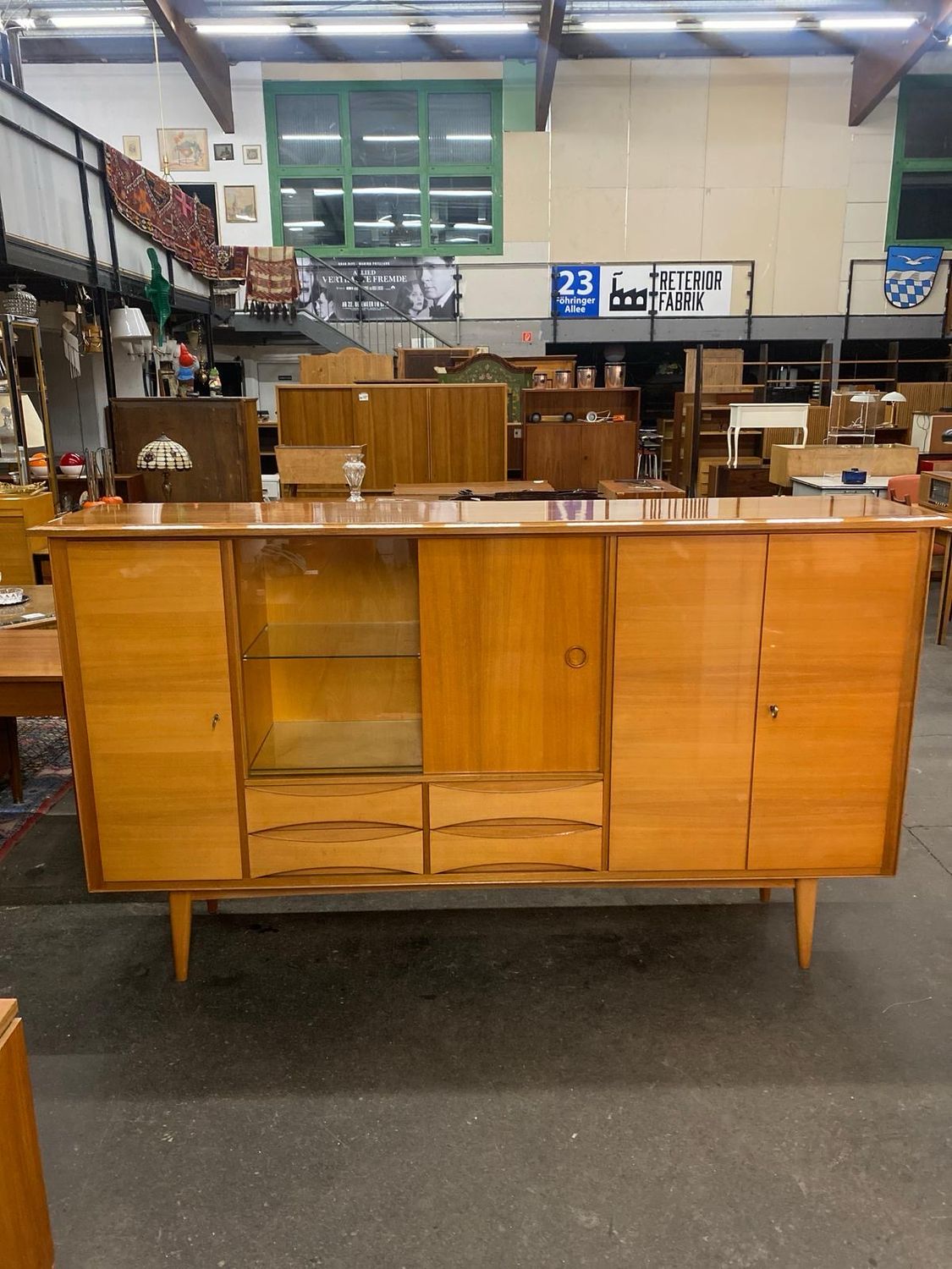 Highboard Kommode Sideboard Mid Century Vintage
