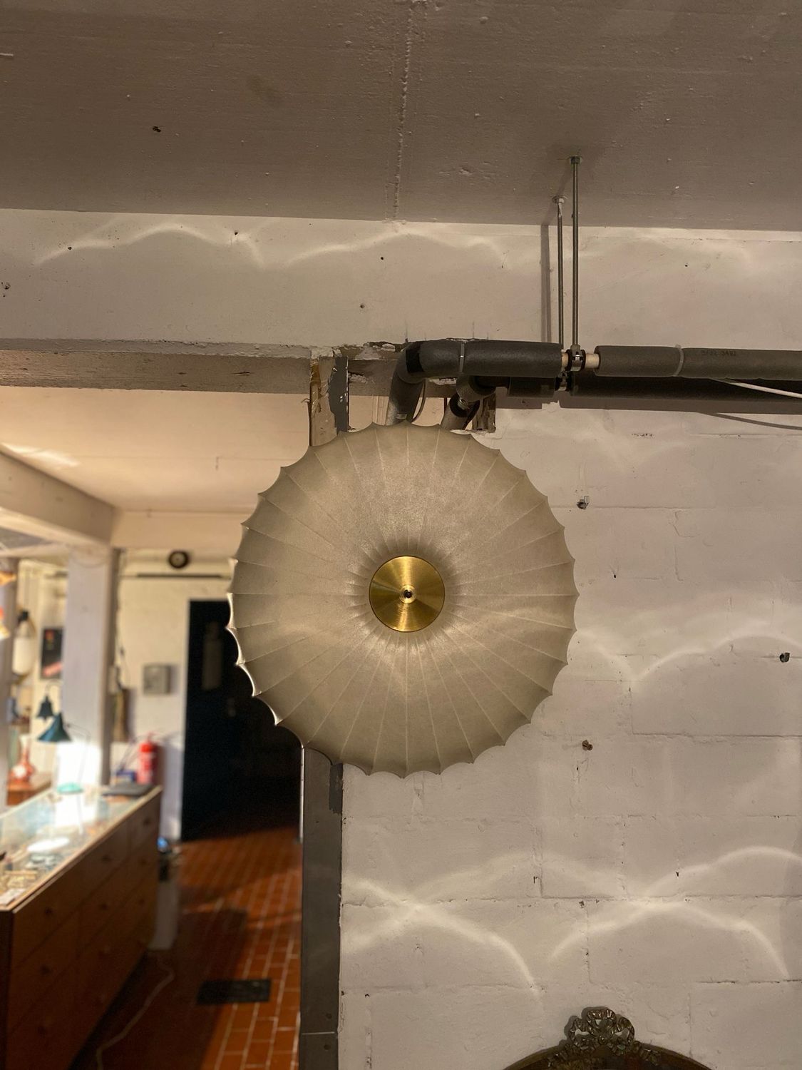 Cocoon Castiglioni Flos Ära Wandleuchte Deckenlampe Vintage