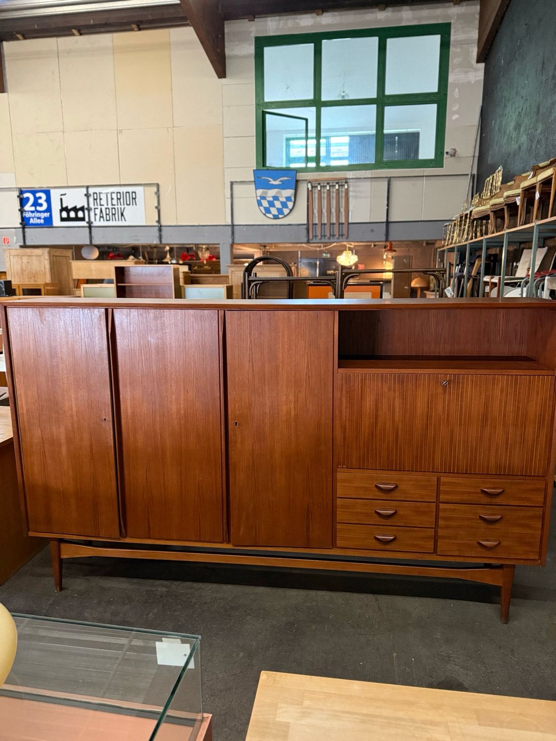 Highboard Sideboard Teak Mid Century Vintage