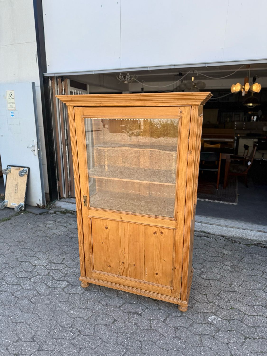 Vitrine Vitrinenschrank Schrank Weichholzvitrine