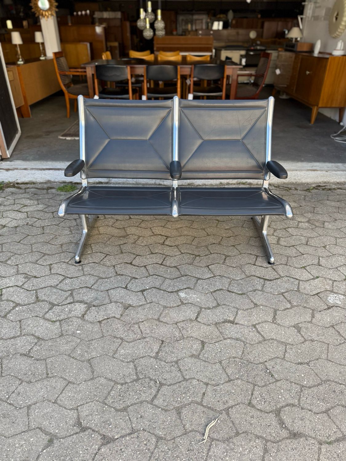 Vintage Charles Eames Herman Miller Tandem Sling Sofa Flughafen