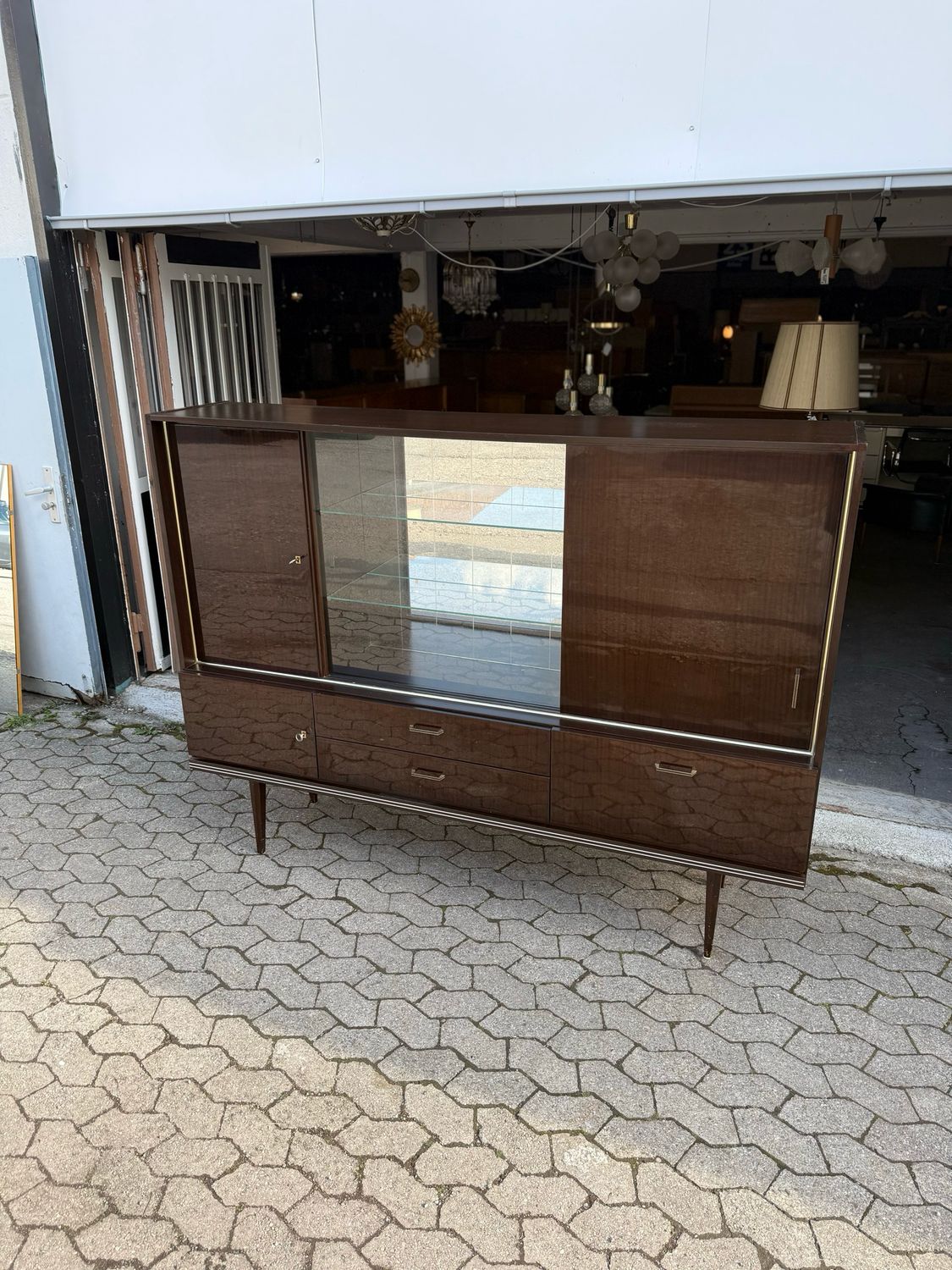 Highboard Sideboard Kommode Schrank Mid Century Vintage
