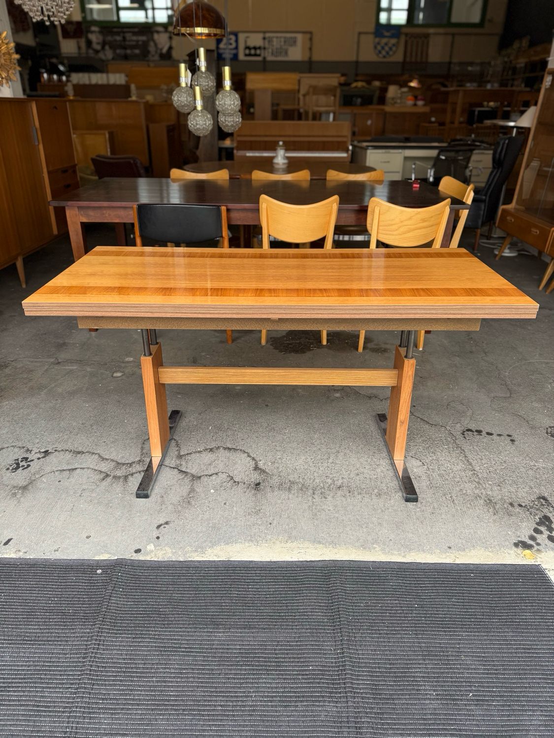 Tisch Esstisch Kurbeltisch Mid Century Vintage