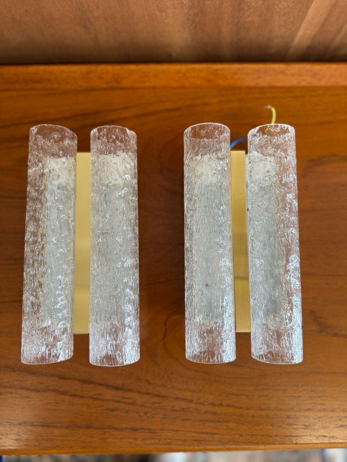 Doria Wandleuchte Lampe Set Murano Glas Vintage