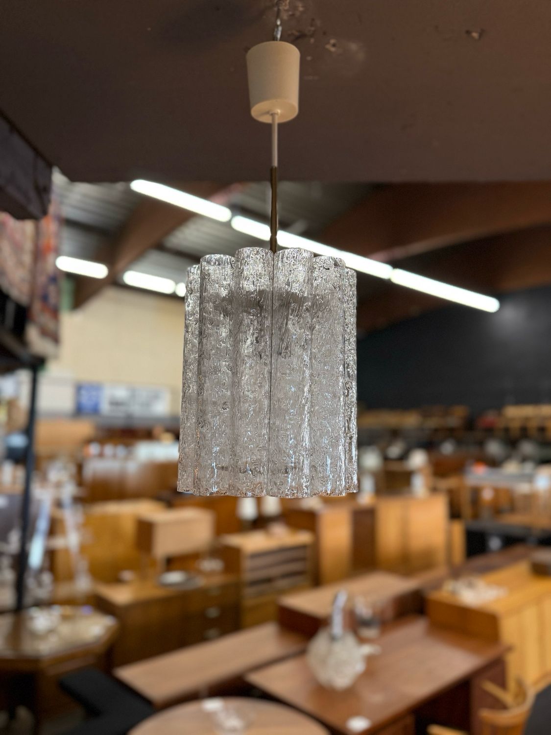 Doria Deckenleuchte Deckenlampe Hängelampe Vintage Murano Glas