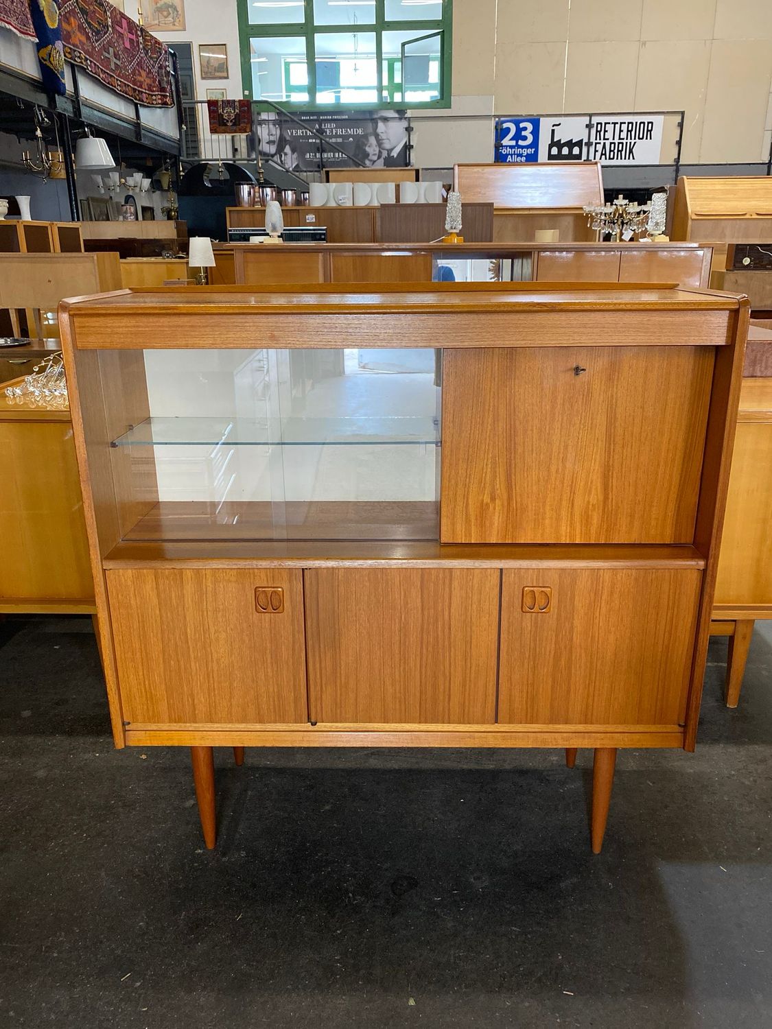 Highboard Kommode Schränkchen Sideboard Danish Teak Mid Century Vintage