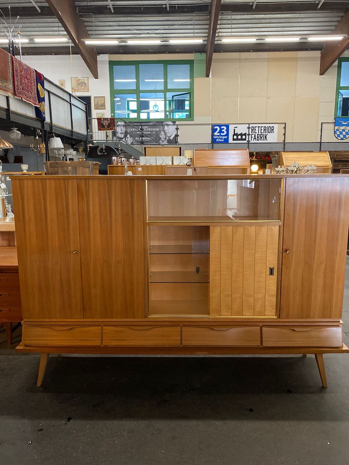 Highboard Sideboard Schrank Mid Century Vintage
