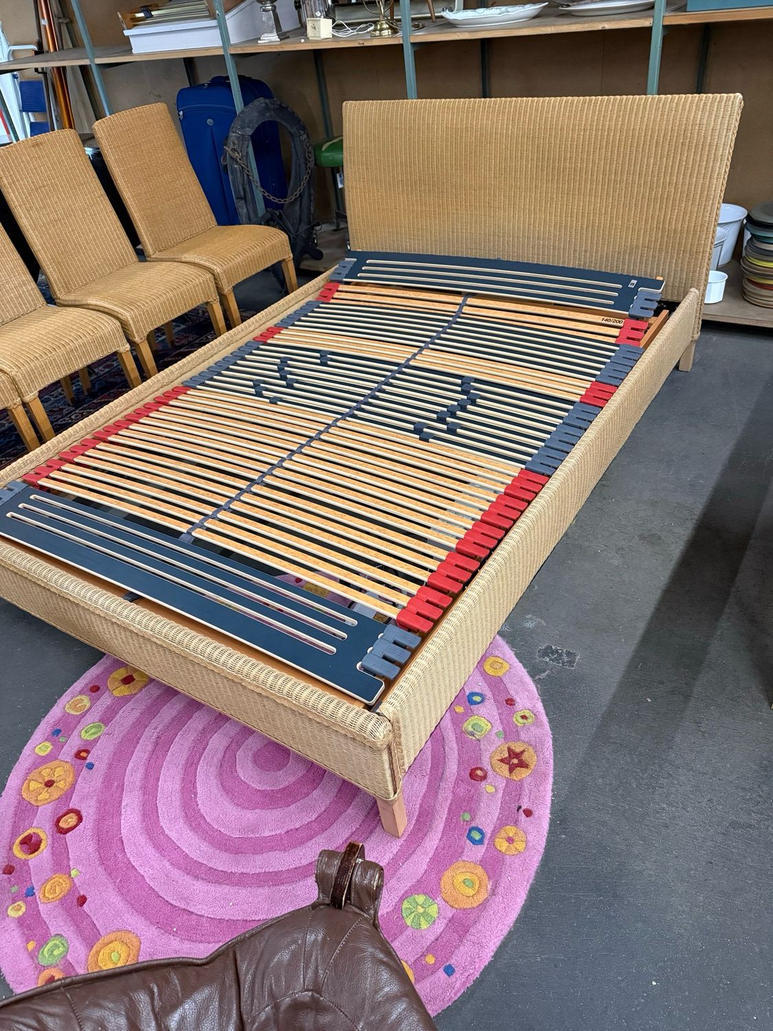 Lloyd Loom Bett 140cm