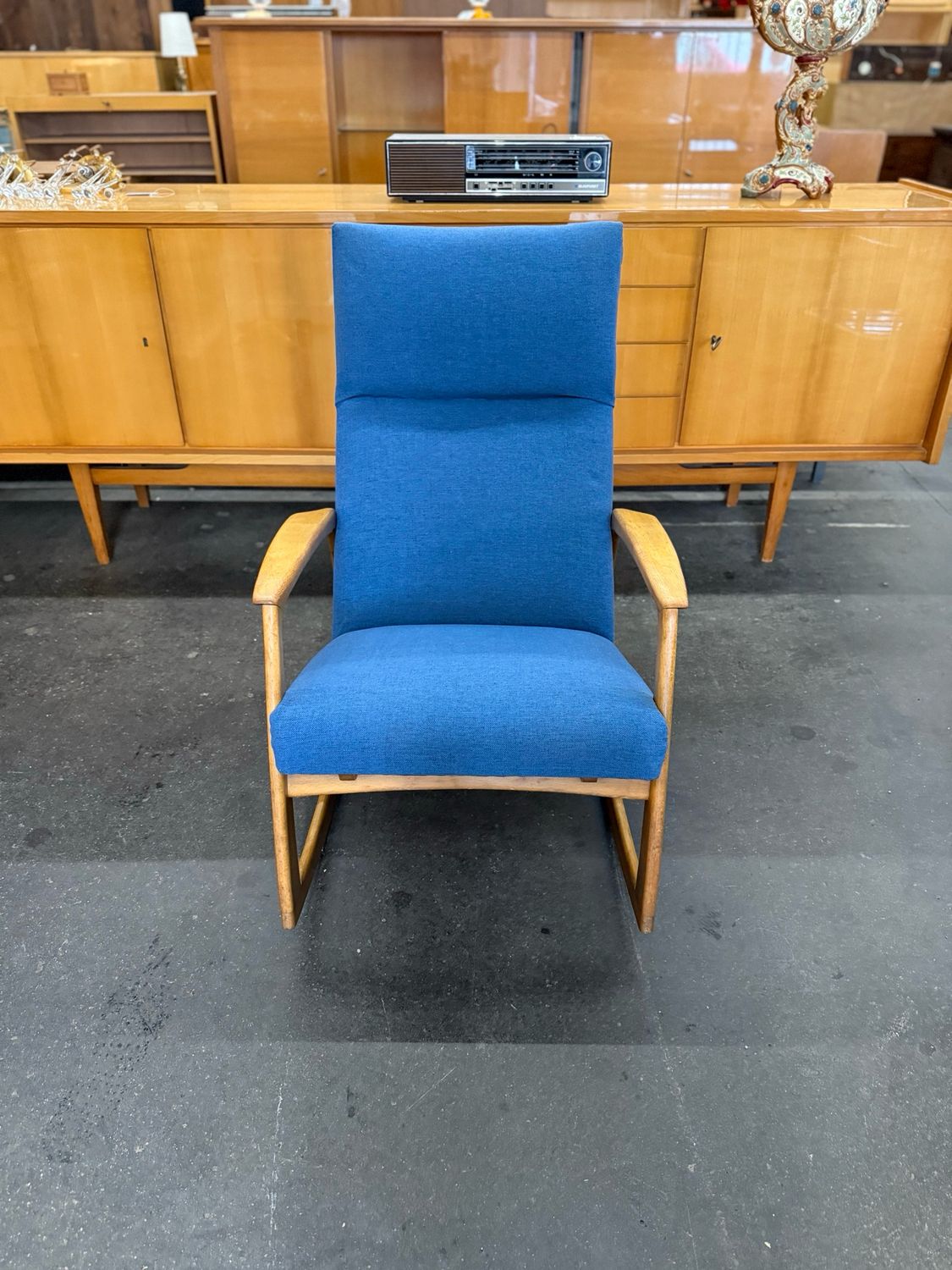 Schaukelstuhl Rocking Chair Stuhl Mid Century Vintage