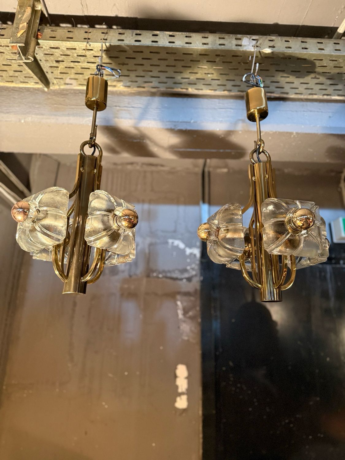 Hängelampe Sische Chandelier Simon Schelle Mid Century Vintage 1von2