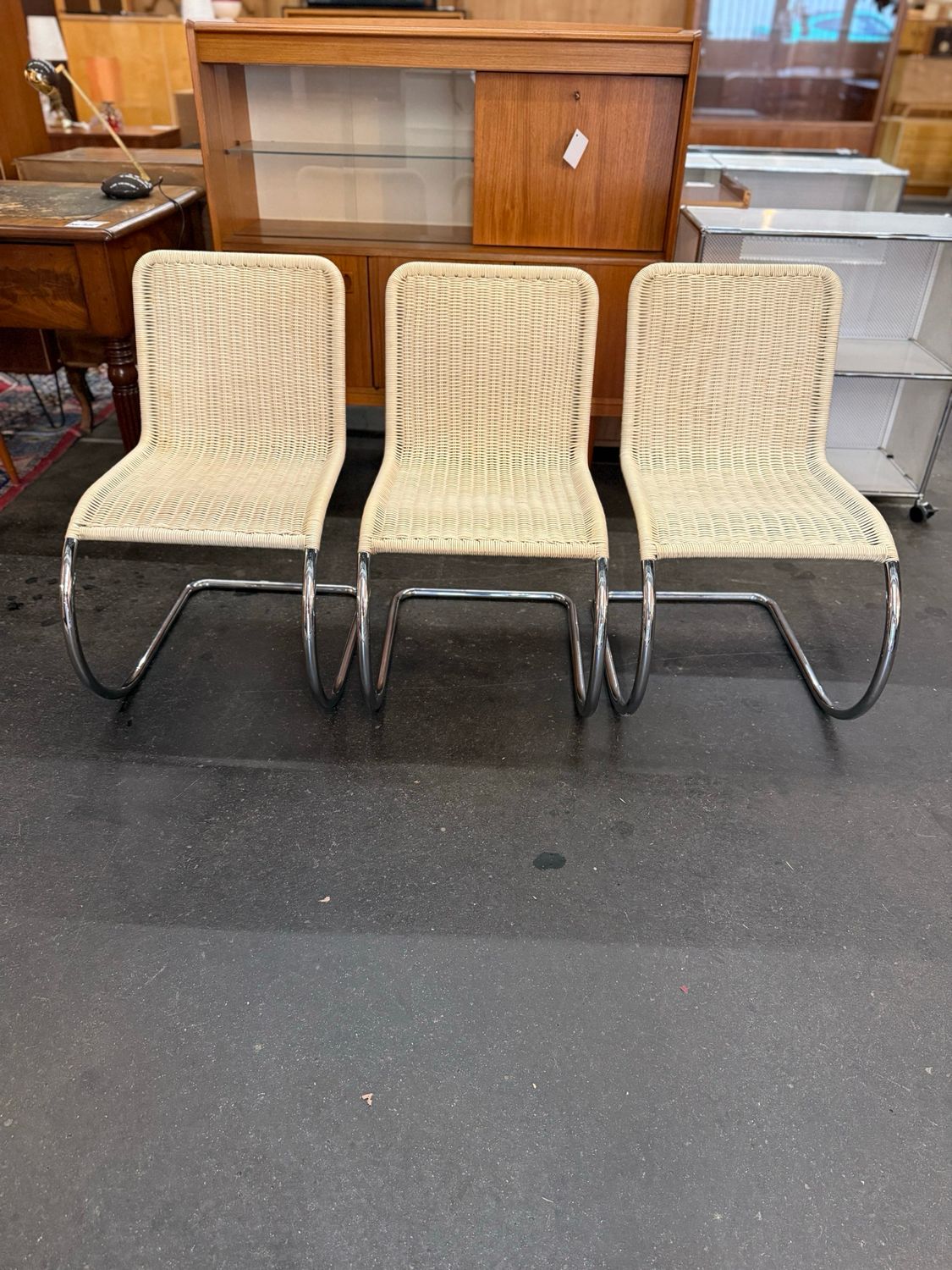 Freischwinger Stuhl 1von3 Ära Tecta Mies van der Rohe Vintage