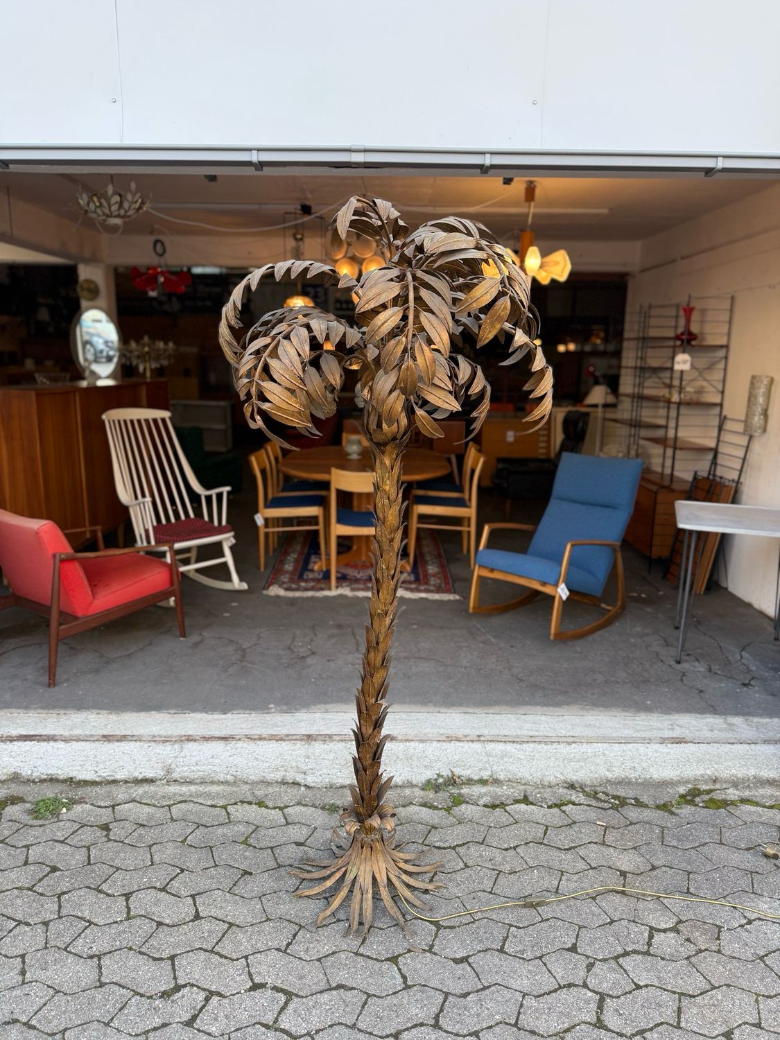 Hans Kögl Stehleuchte Lampe Palm Tree Floor Lamp Vintage 1von2