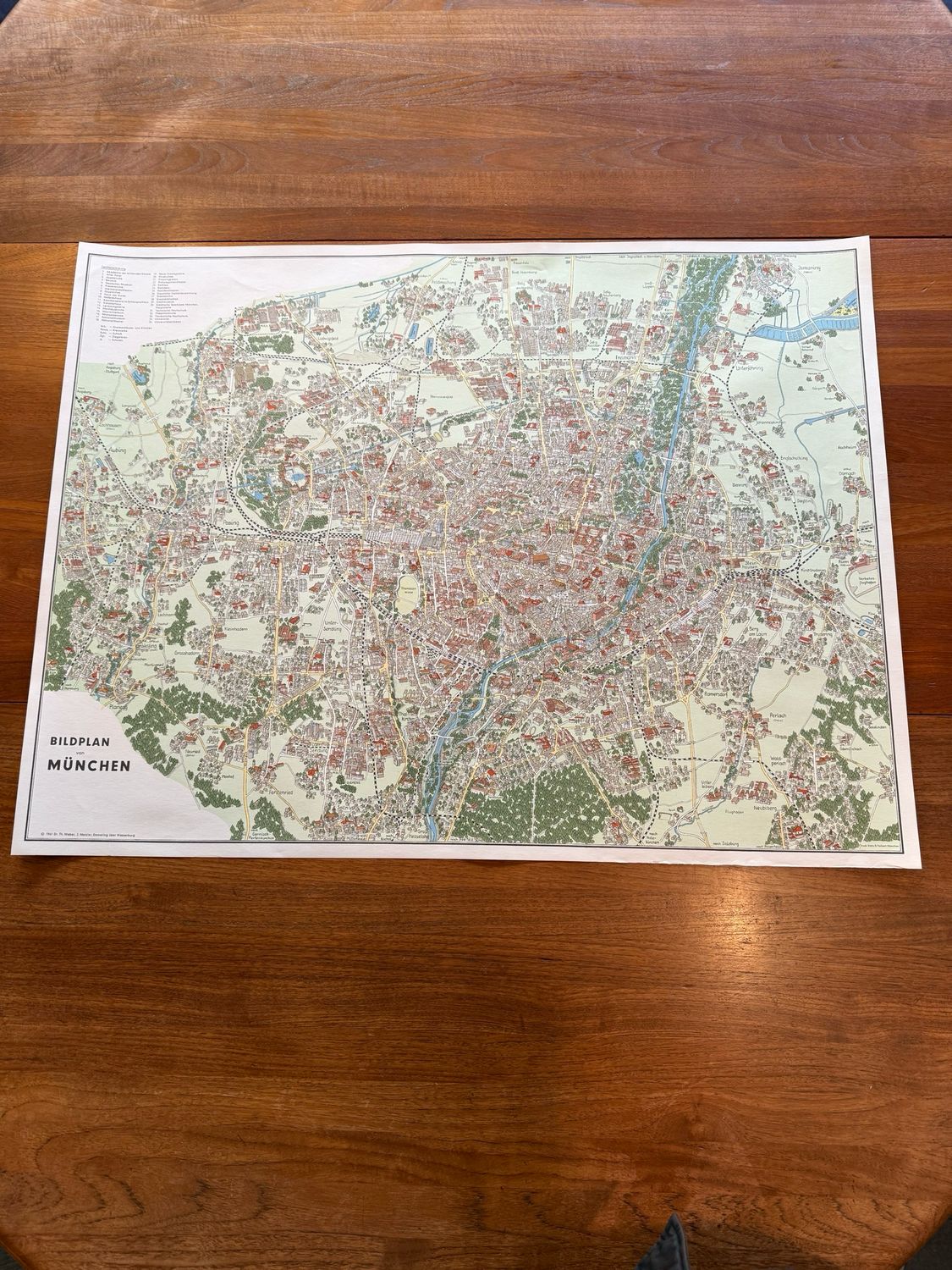 Bildplan Stadtplan München 1961 Vintage 1von8