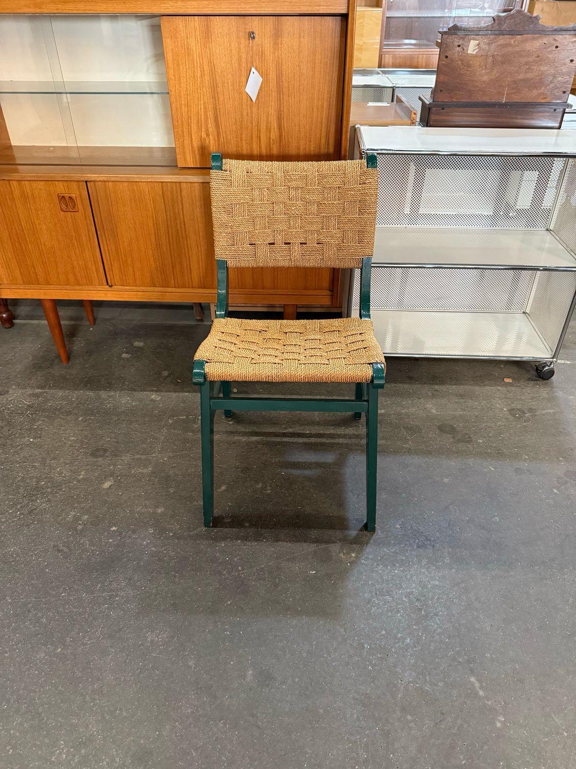 Stuhl Geflechtstuhl Küchenstuhl Vintage