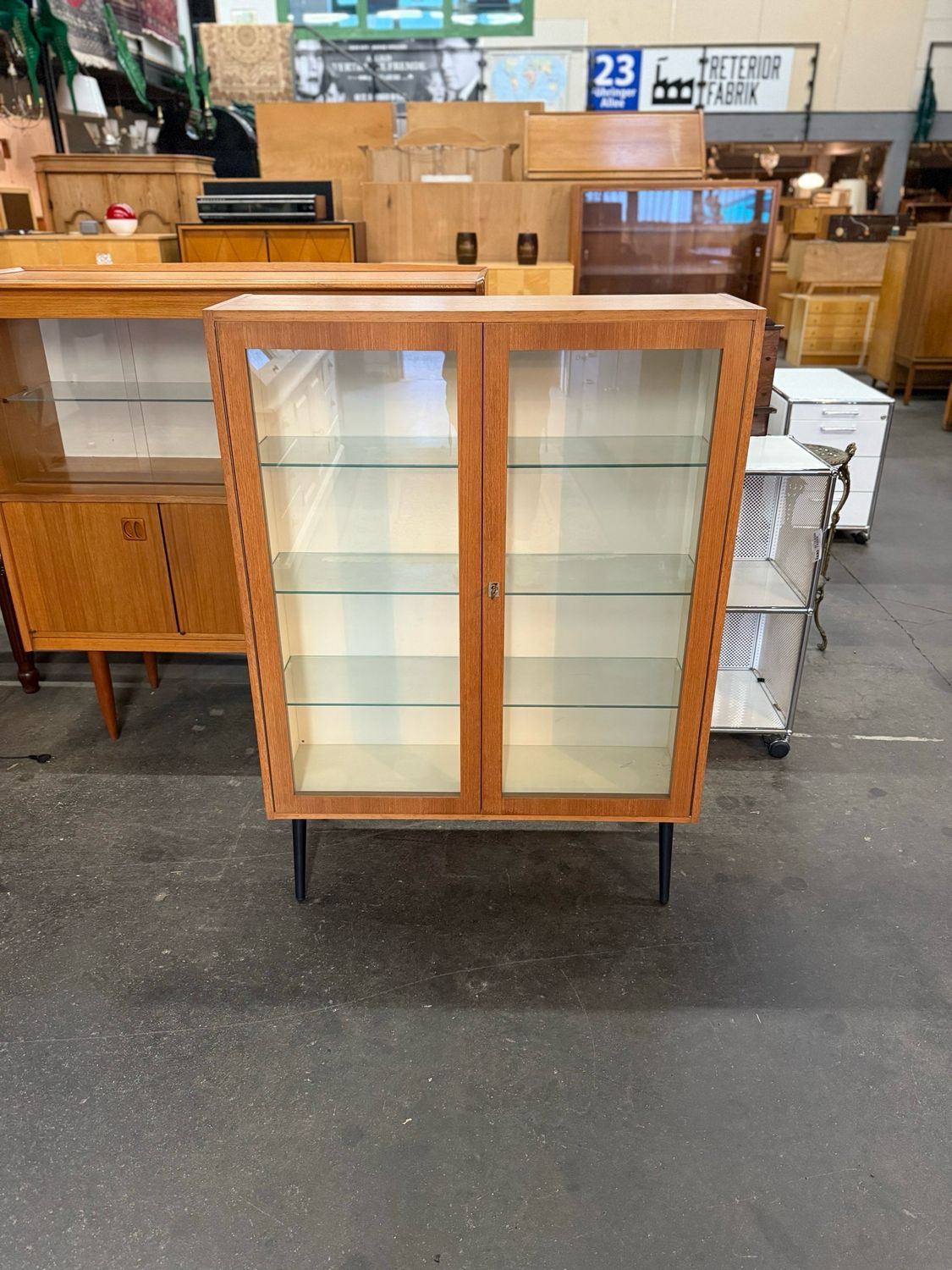 Vitrine Vitrinenschrank Kommode Omnia Teak Mid Century Vintage