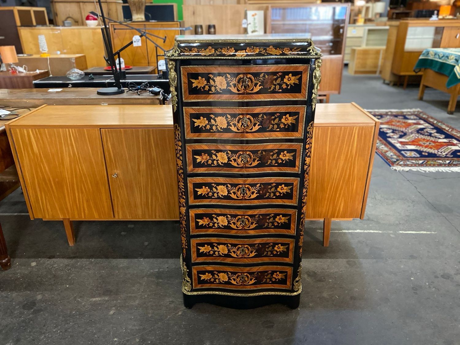 Napoleon III Sekretär Klappsekretär Kommode