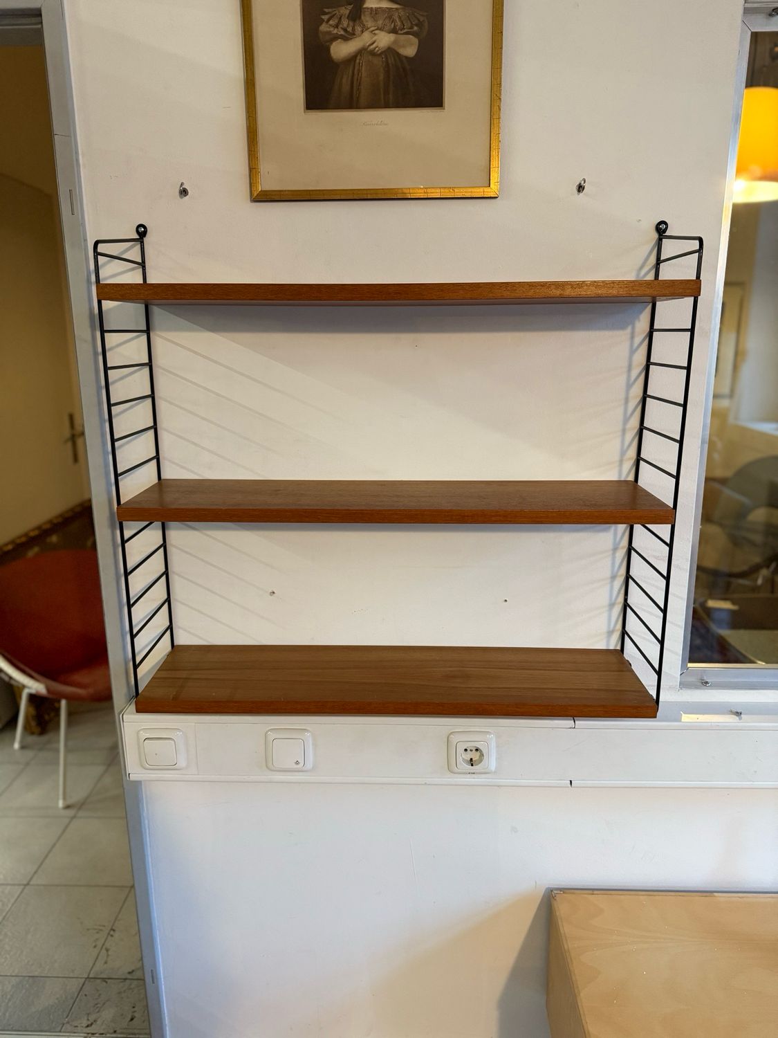 Original Kajsa &amp; Nisse Strinning Stringregal Teak Leiterregal Wandregal Mid Century Vintage