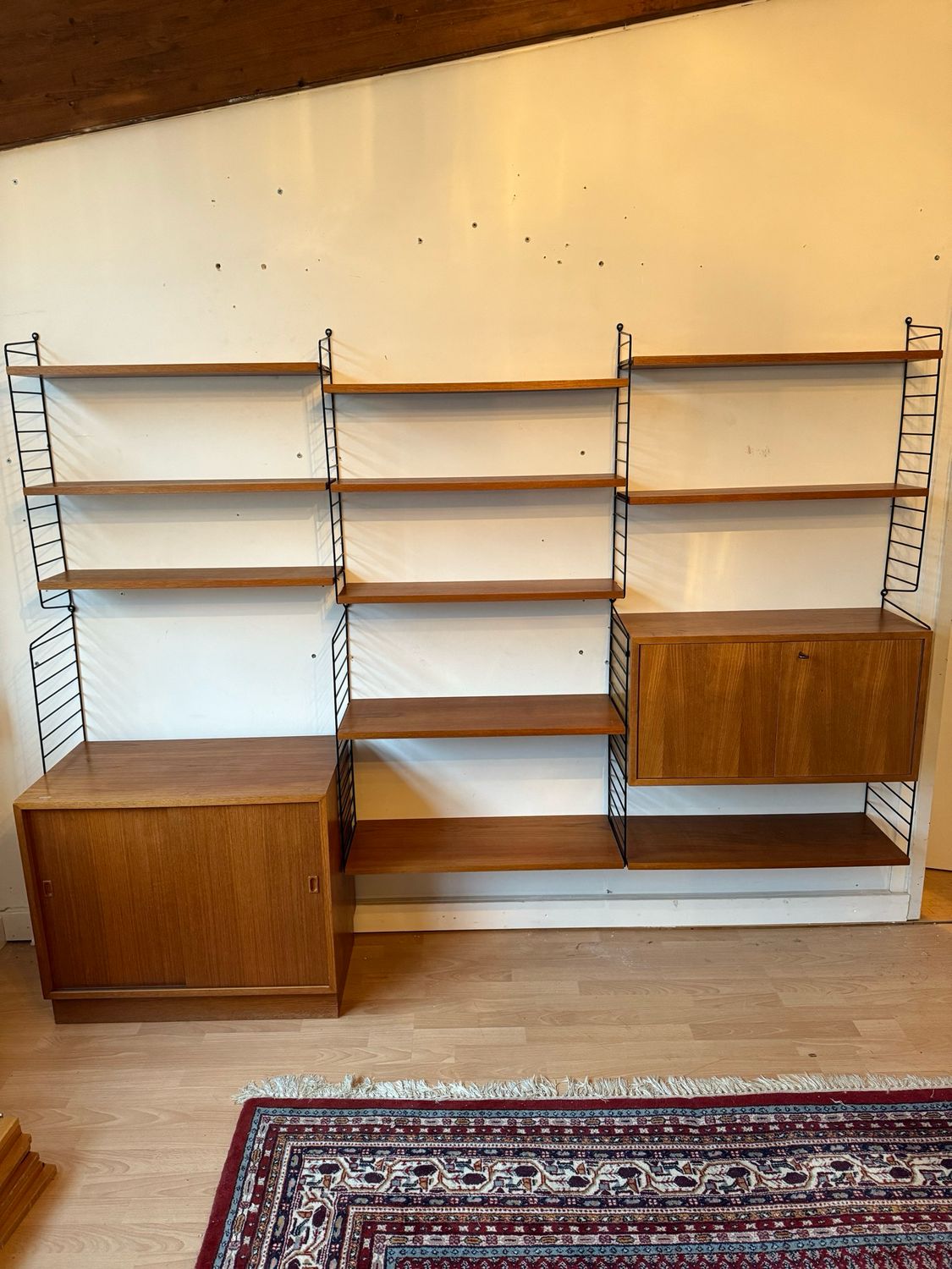 Original Kajsa &amp; Nisse Strinning Stringregal Teak Leiterregal Wandregal Mid Century Vintage