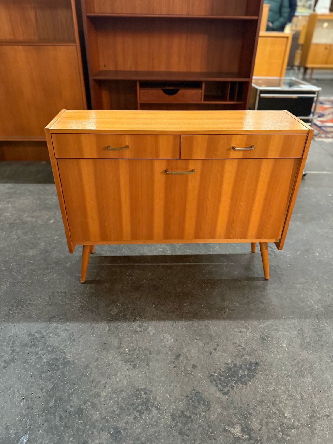 Schuhschrank Kommode Schuhkipper Schuhregal Mid Century Vintage