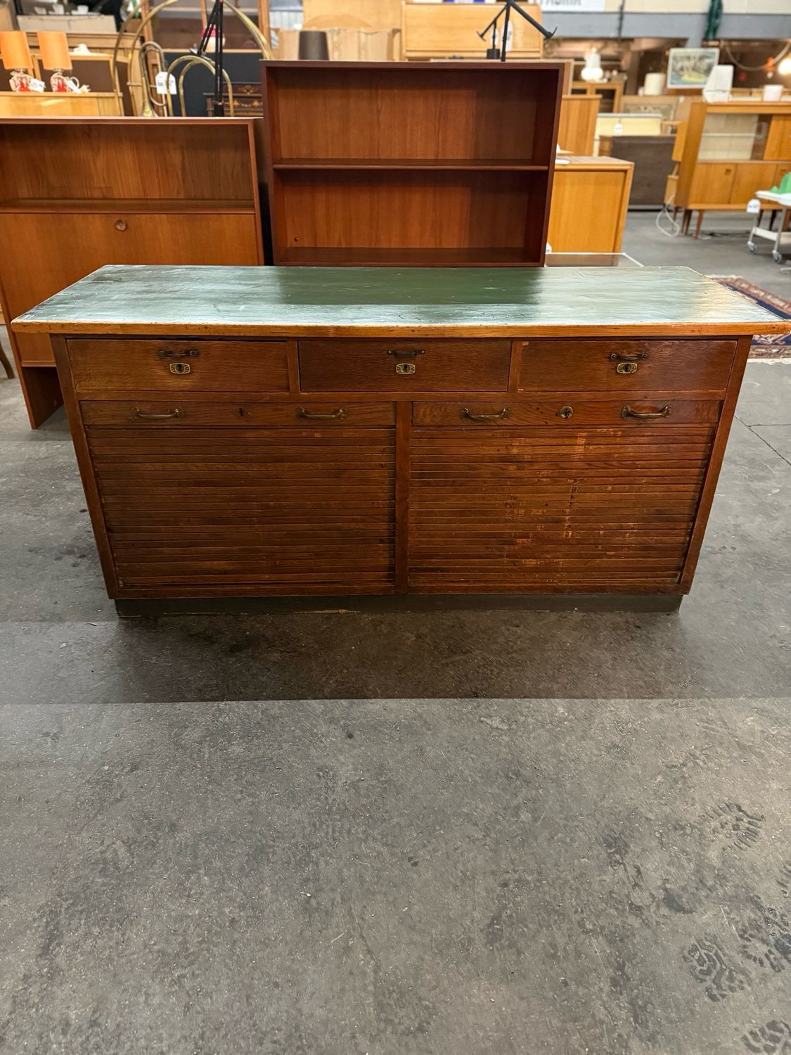 Apothekerschrank Werktisch Rollladenschrank Werkschrank Vintage