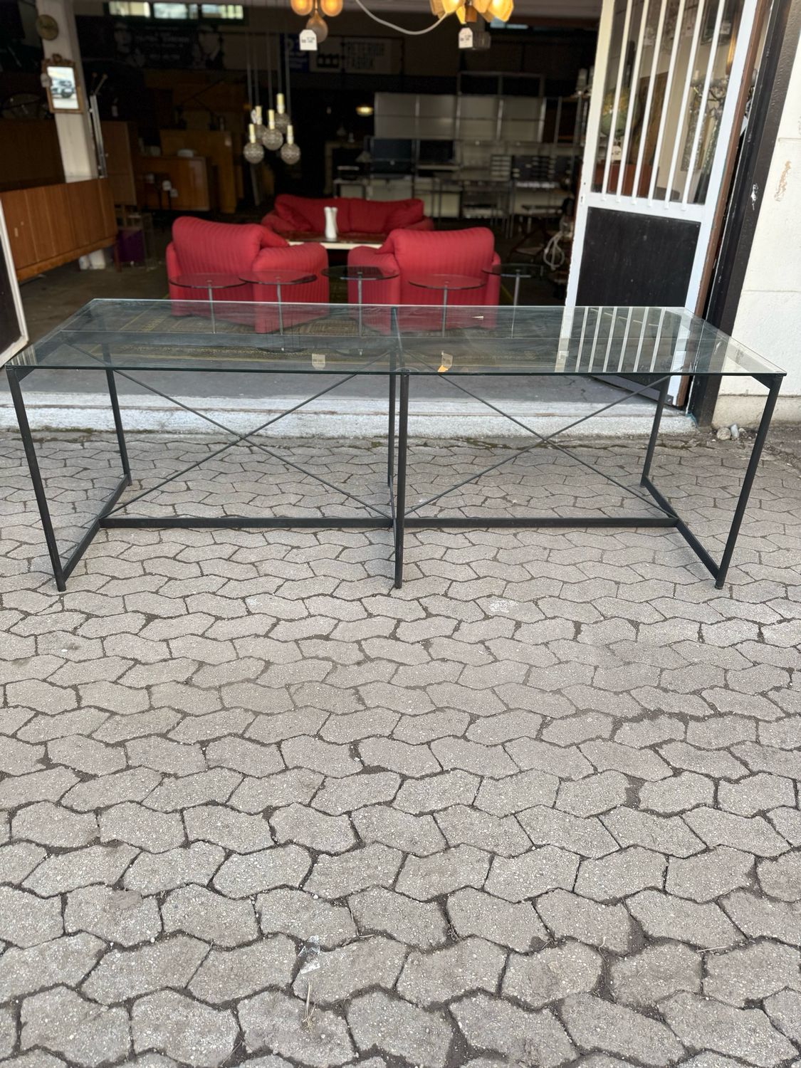 Palluco Italy Glastisch Esstisch Bürotisch Gartentisch