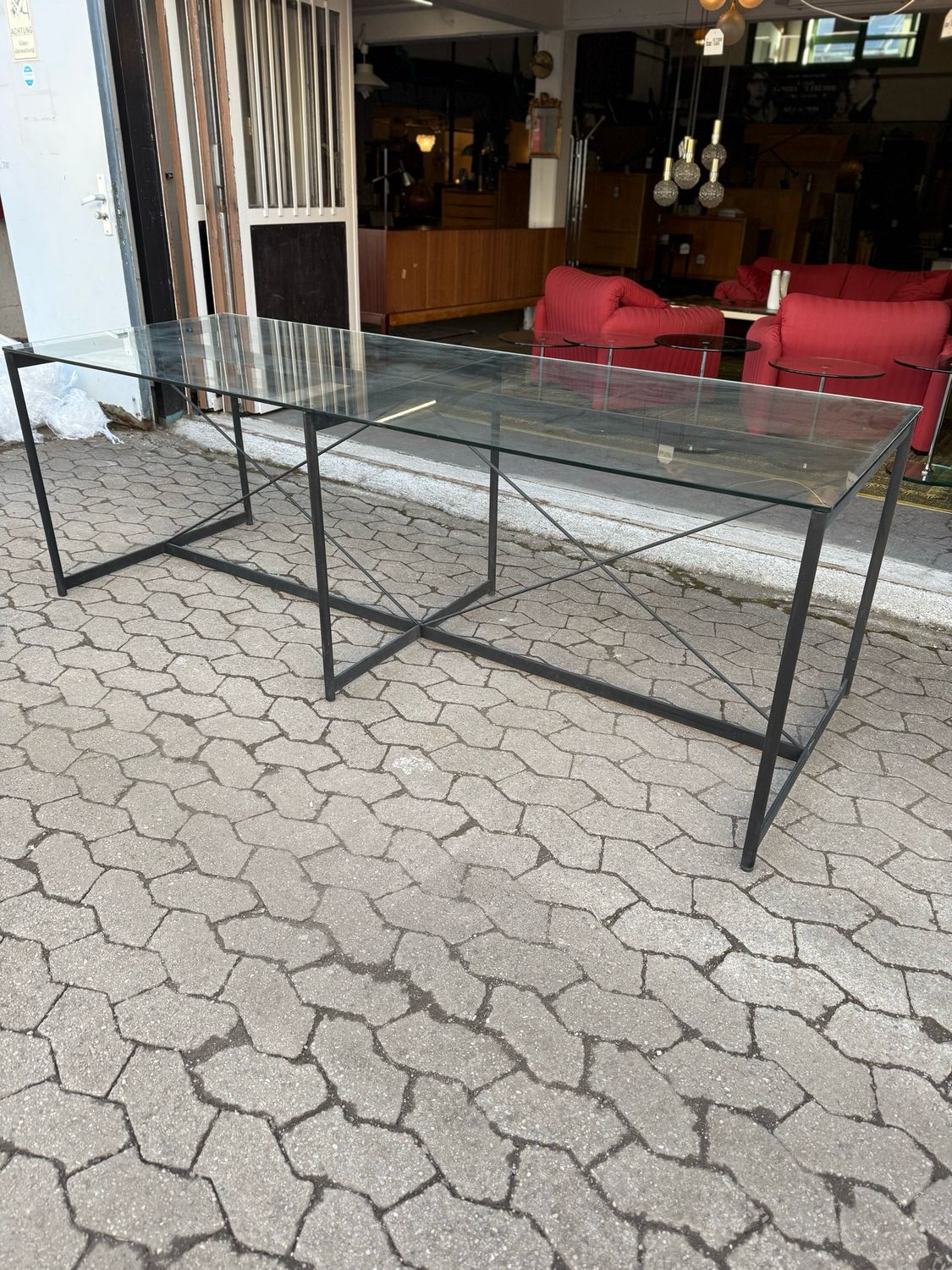 Palluco Italy Glastisch Esstisch Bürotisch Gartentisch
