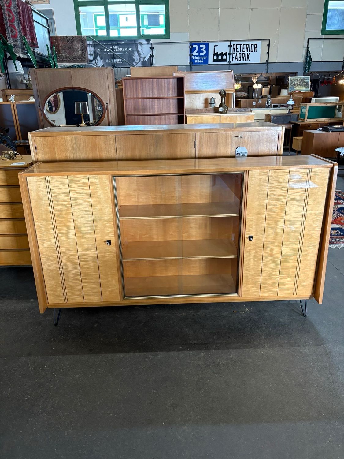 Highboard Kommode Schrank Mid Century Vintage Sideboard