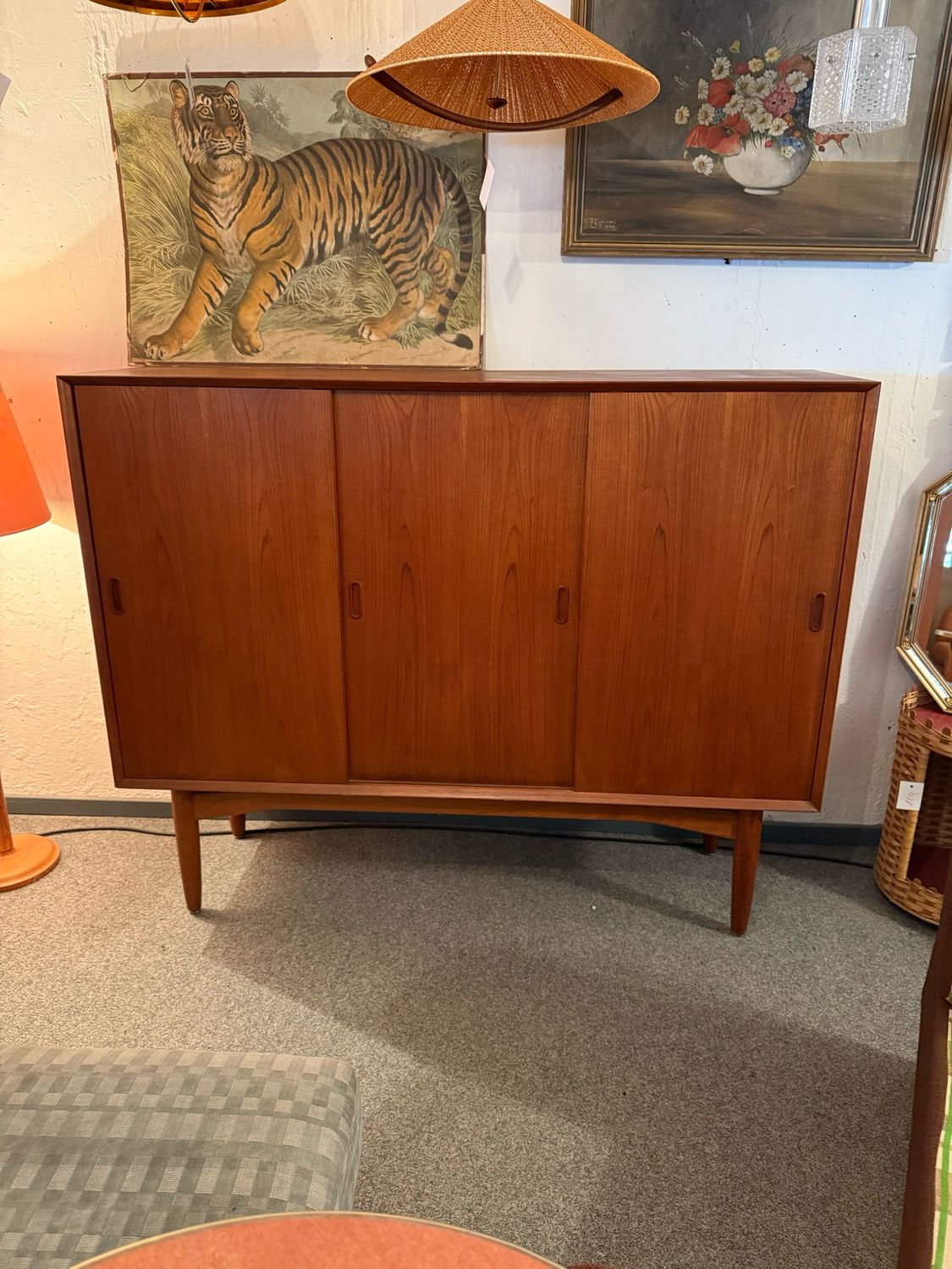 Highboard Sideboard Kommode Schrank Danish Teak Mid Century Vintage