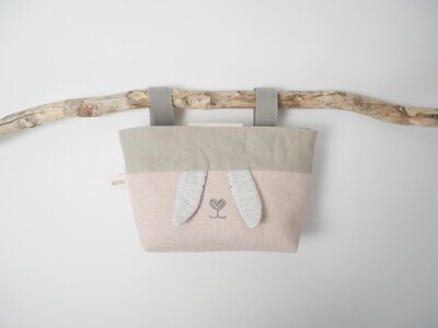 Lenkerkörbchen "bunny" beige-rosa