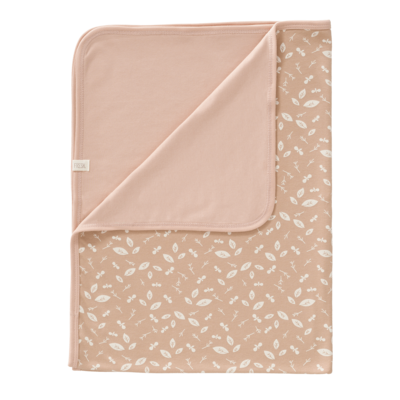 Babydecke Babydecke "blätter rose"